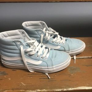 sky blue high top vans